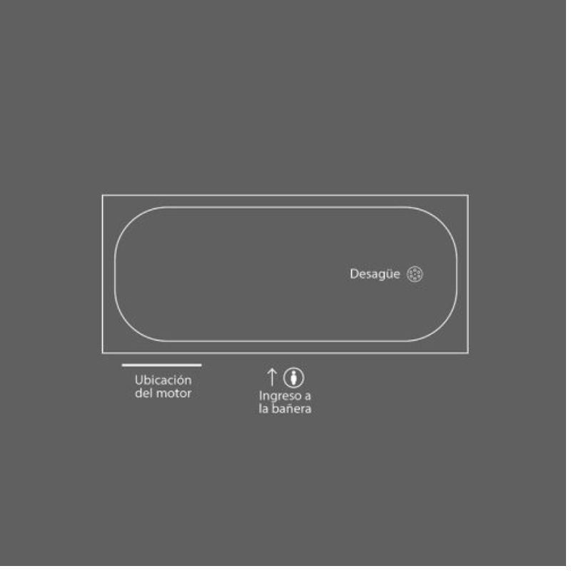 Bañera con Hidromasaje Atlantis 8 Jets 200cmx120cmx45cm - Imagen 3