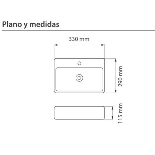 Bacha Apoyo Rectangular Loza Chica Monocomando 10030 Ideal - Imagen 3