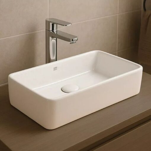 Bacha De Apoyo Rectangular Ideal Blanco 10055 - Imagen 3