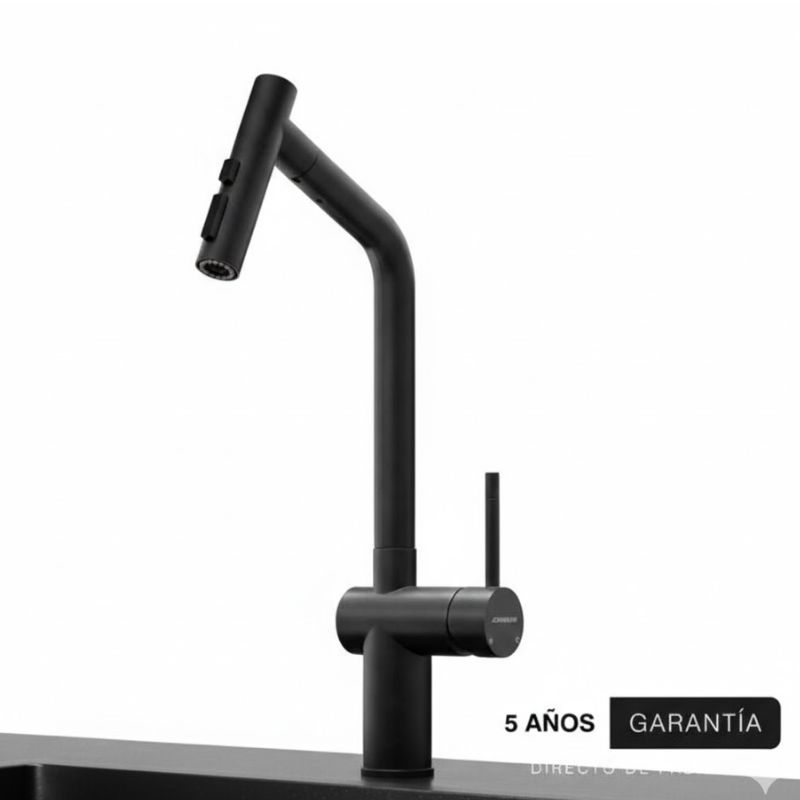 Griferia Cocina Glow Black Johnson Acero Inox COGLOWB