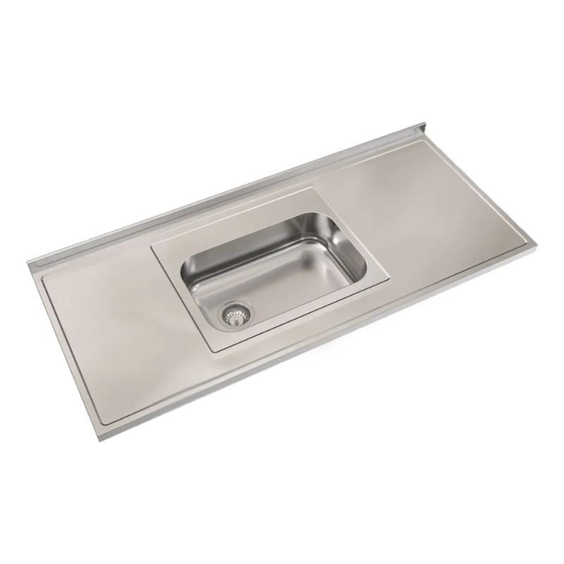 Mesada Johnson Bacha Doble Centro SUP304 1,80mtx61cm