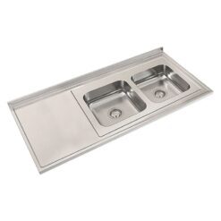 Mesada Johnson Bacha Doble Derecha SUP304 1,60mtx61cm