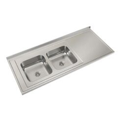 Mesada Johnson Bacha Doble Izquierda ECO430 1,20mtx61cm A