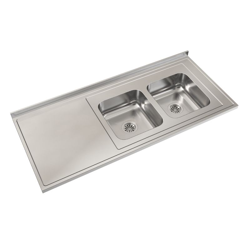 Mesada Johnson Bacha Doble Derecha 1,60mtx61cm