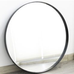 Espejo Gio Redondo Negro 60cm Espejos Artesanales
