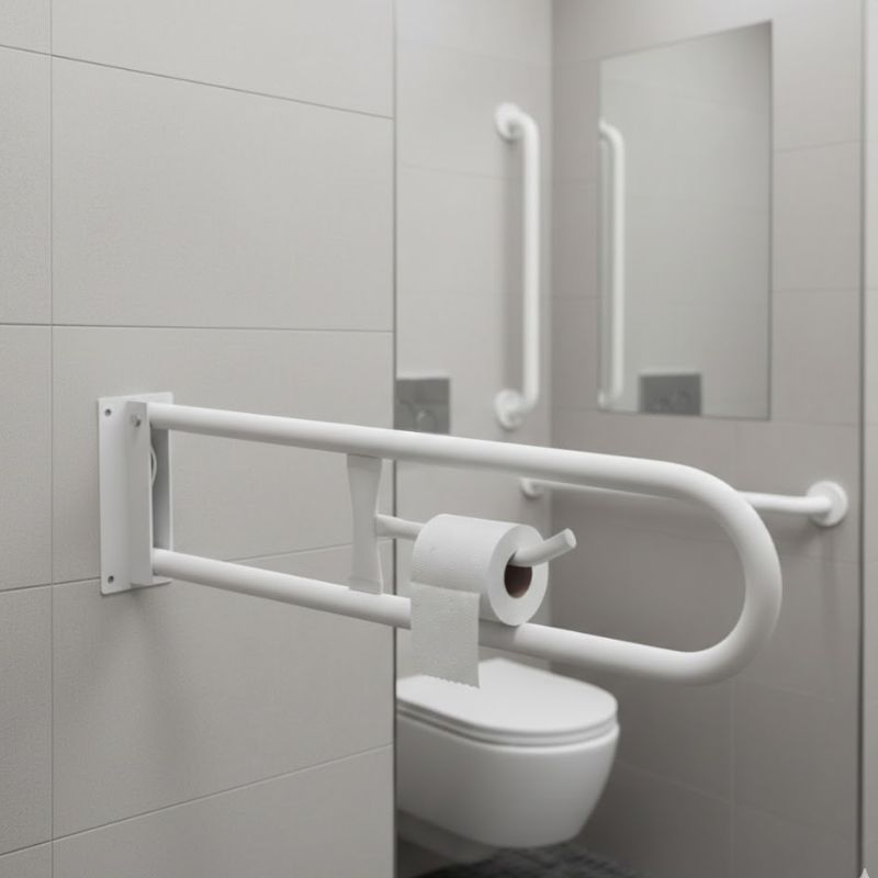 Barral Rebatible c/Portarrollo Blanco Acceco 520 - Imagen 2