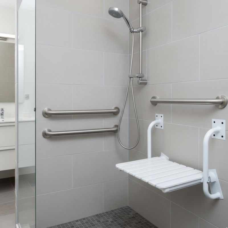 Asiento Pared Rebatible Blanco Acceco 523 - Imagen 2