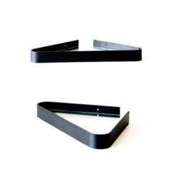 Esquinero Simple Cristal Negro Mate Preto Acceco