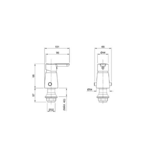 Grifería Bidet Baño Monocomando Peirano Adra Black - Imagen 2