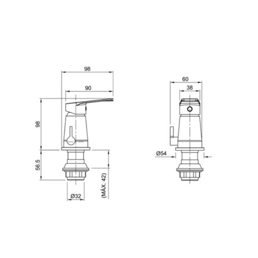 Bidet Monocomando Peirano Black Rio con Transferencia - Imagen 2