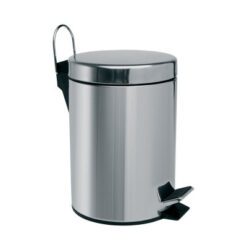 Cesto 5 Lts con Pedal Acero Inoxidable Cromo Piazza C5001