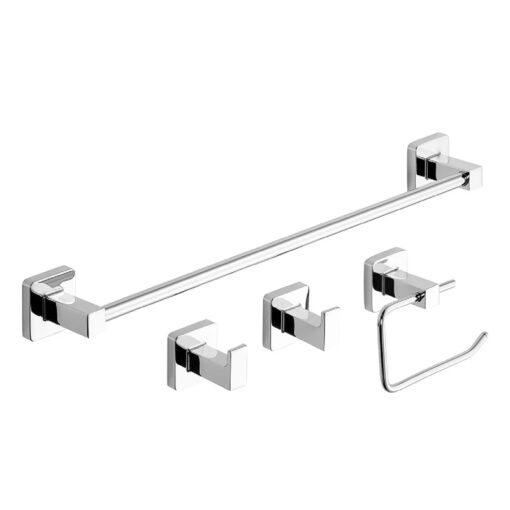 Set de 4 Accesorios Piazza Cromo CUBE 73028