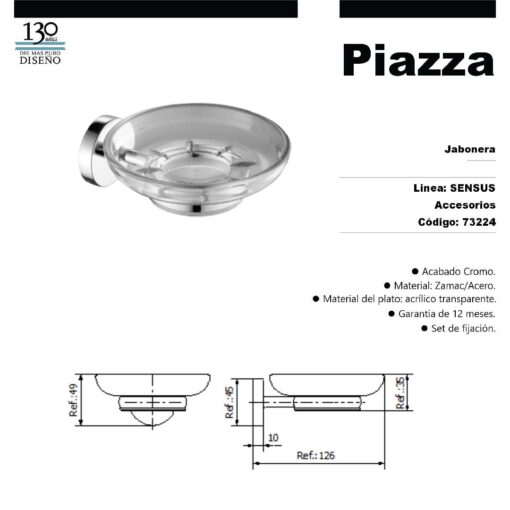 Jabonera Sensus Piazza 73224 - Imagen 2