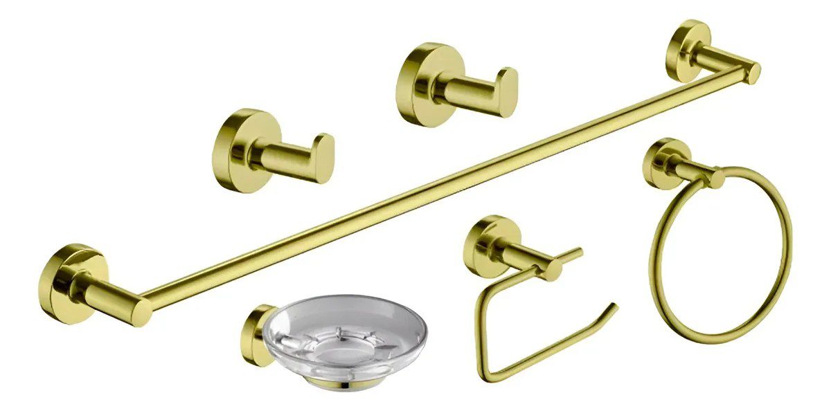 Set de 6 Accesorios Oro Mate SENSUS Piazza 73229GF