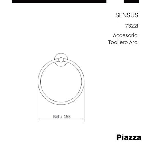Toallero aro cromo Sensus Piazza 73221 - Imagen 2