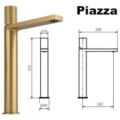 Lavatorio alto mesada Lounge Art Piazza 10902OM