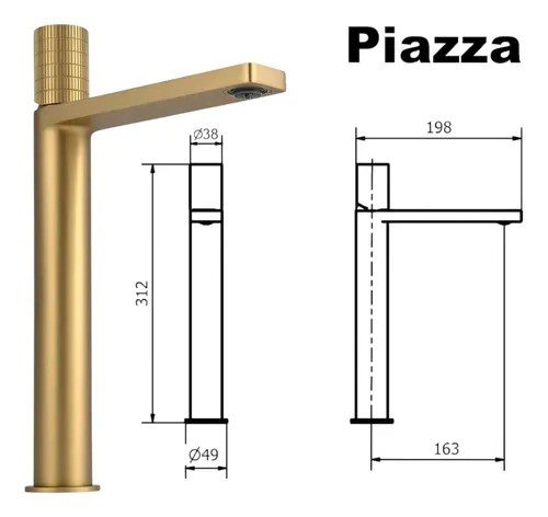 Lavatorio alto mesada Lounge Art Piazza 10902OM