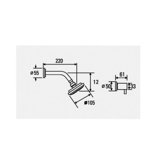 Ducha de Embutir s/Transferencia Cylinder Hidromet - Imagen 2