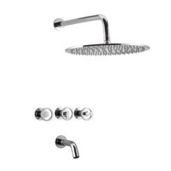 Ducha Embutida con Transferencia Peirano Pulse Cromo