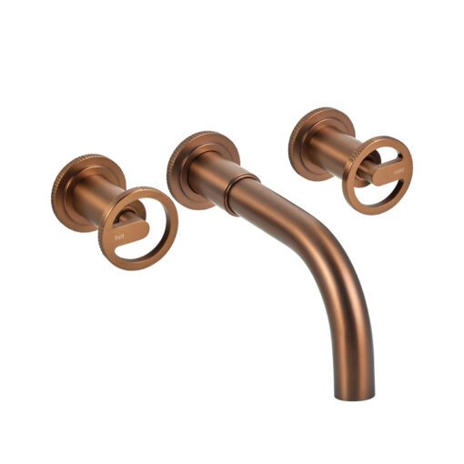 Grifería Lavatorio de Pared Peirano Pulse Dark Gold