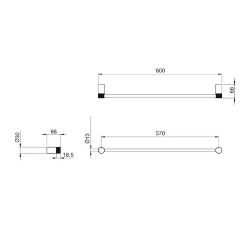 Toallero Barral Fabric Gold Peirano - Imagen 2