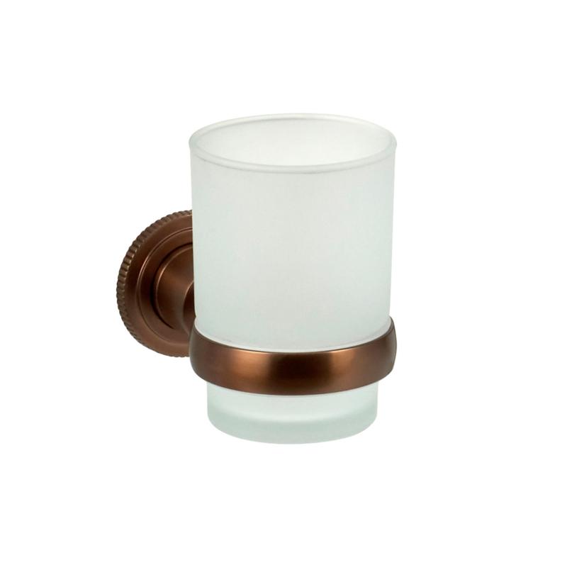 Porta Vaso y Cepillo Peirano Pulse Dark Gold