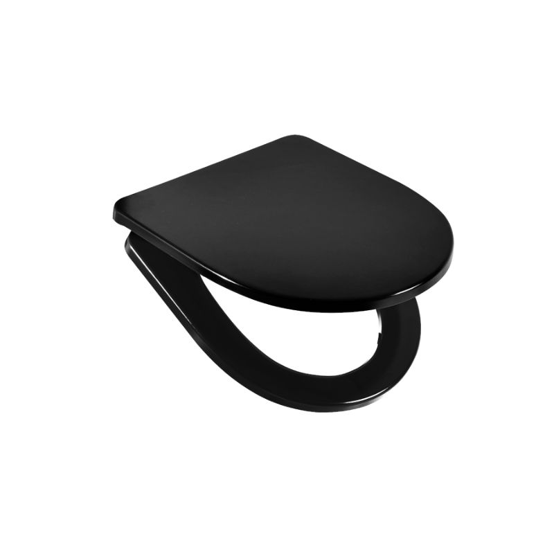 Asiento p/ Inodoro Negro H.Cromo Fontana Ferrum
