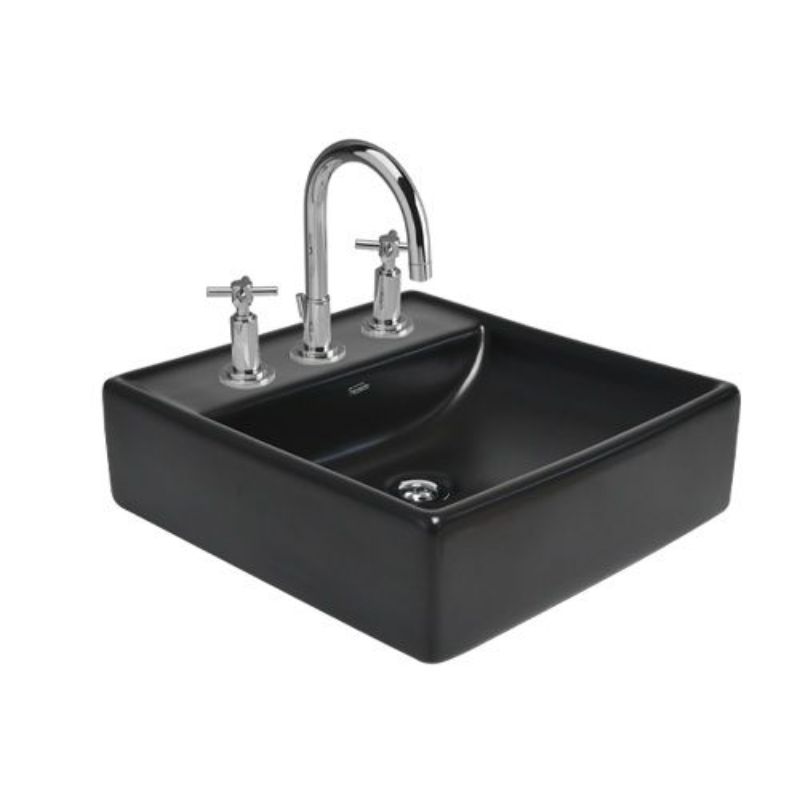 Bacha Tori Cuadra Gr 40cm Negro Ferrum-3 Ag Satinado