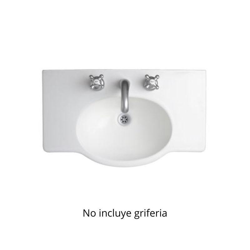 Lavatorio Venecia 3agujeros Blanco Ferrum 64cm L6V3J-B - Suelto