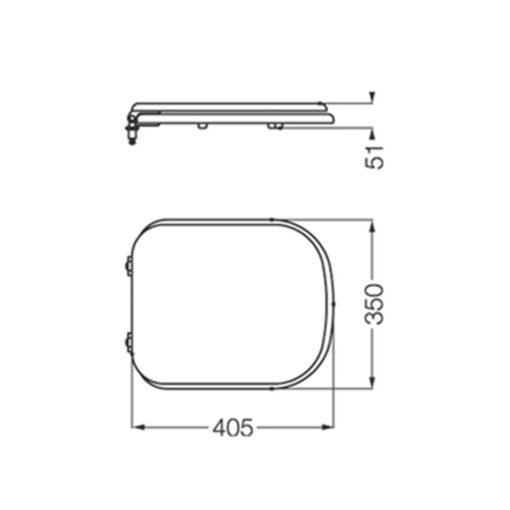Asiento para Inodoro HDF Bari Traful Blanco Ferrum - Imagen 2