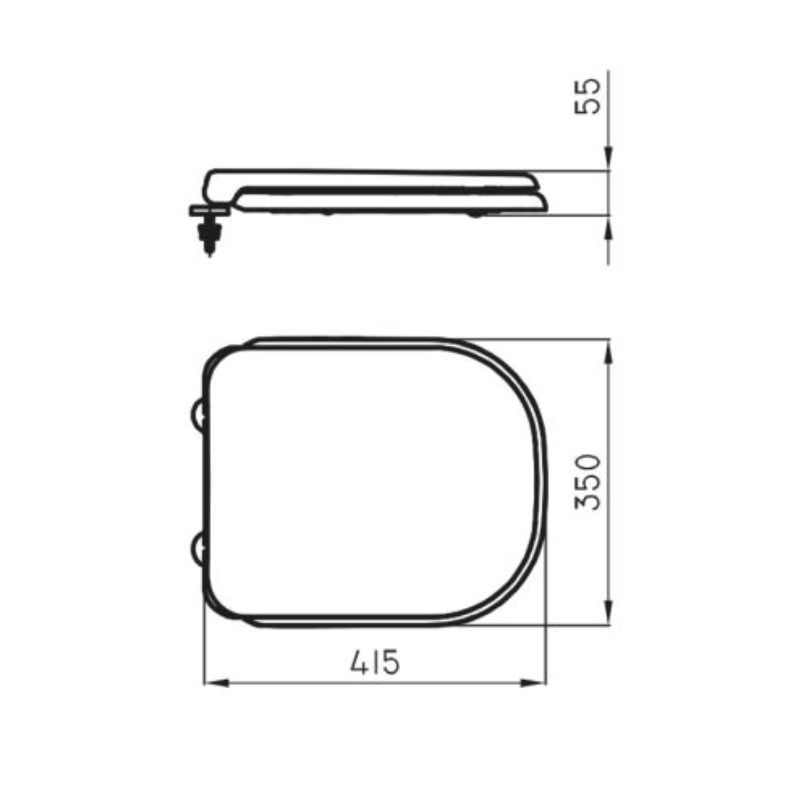 Asiento Inodoro Bari Polipropileno Blanco H.Plásticos Ferrum - Imagen 2