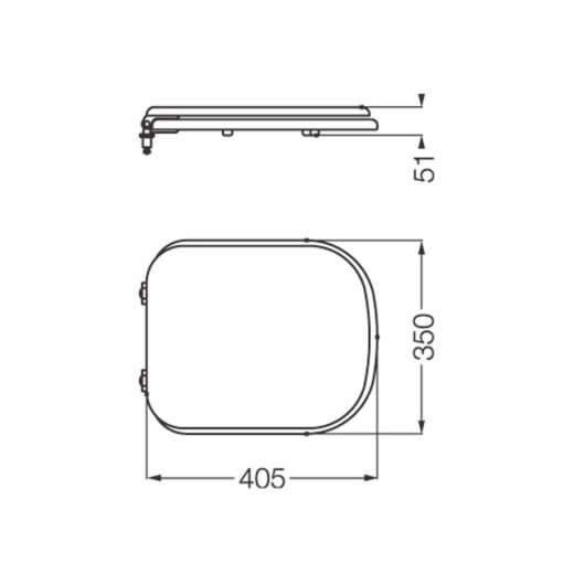 Tapa asiento inodoro Bari (HDF) Herraje Metálico Ferrum - Imagen 3
