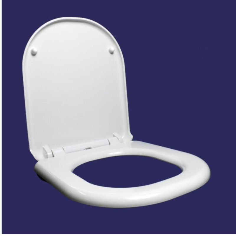 Asiento Inodoro c/ Amortiguacion Acero Inox Bari Blanco Urea ASI0IMP 56 01 D