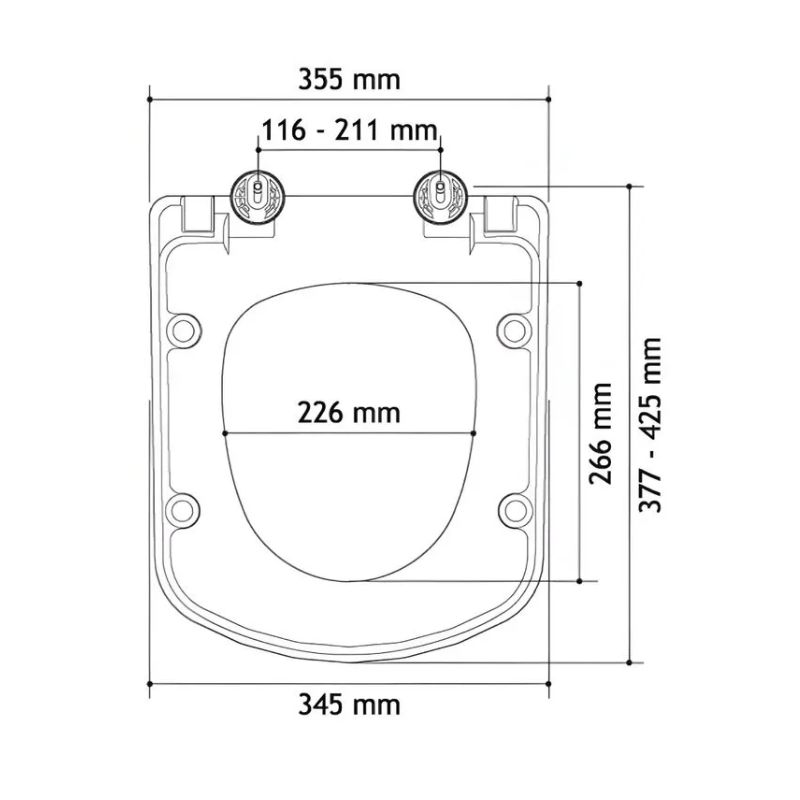 Asiento Inodoro Hall Caida Amortig Blanco Urea 4801 D'accord - Imagen 2