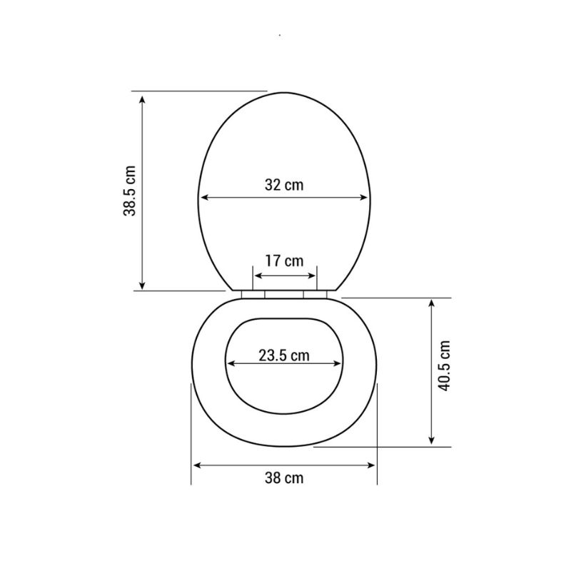 Asiento para Inodoro STD 4mm Baco Plastico - Imagen 2