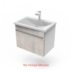 Vanitory Colgar 1PTA Rebatible Sin Mesada Concreto 50cm CHALTEN