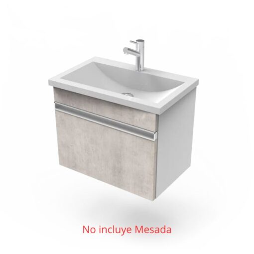 Vanitory Colgar 1PTA Rebatible Sin Mesada Concreto 50cm CHALTEN