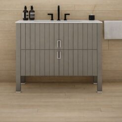 Mueble Deck Pie Gris c/Mesada Loza 3AG Campi 100cm DE100CL