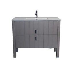 Mueble Deck Pie Gris c/Mesada Loza 1AG 80cm DE80CL1 Campi
