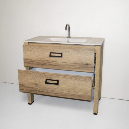 Vanitory  90cm Folk Roble Verona Campi FO90R - Imagen 2