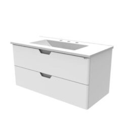 Vanitory Colgar Sin Mesada Blanco Cima 100cm Schneider