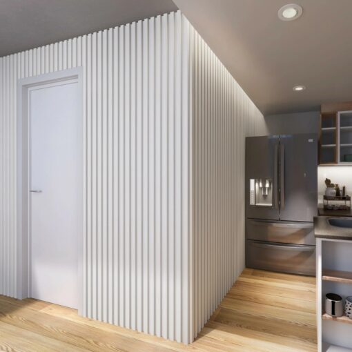 Wall Panel Rev. Pared Slim Epsilon Blanco Mate 12.2cmx2.75mts 12mm