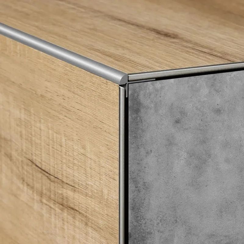 Perfil Step 5 MM 2mt Aluminio Mate 2259 Cromo Mate - Imagen 2