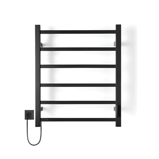 Toallero Electrico  Flow Negro Mate Cubic Atrim 1139