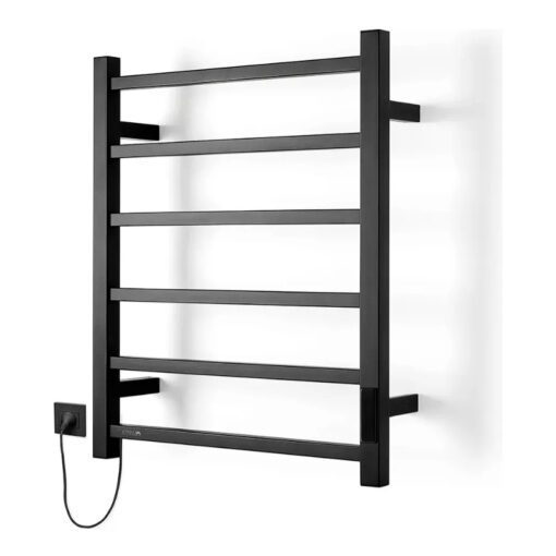 Toallero Electrico  Flow Negro Mate Cubic Atrim 1139 - Imagen 2