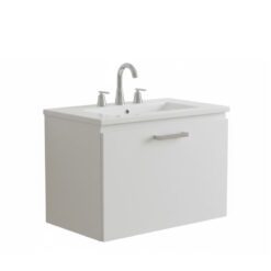 Mueble Colgante Con Mesada Ibiza 1ag 50cm Blanco Loza Ferrari L