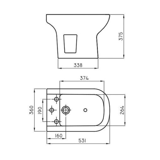 Combo Bari Ferrum Inodoro + Deposito + Bidet + Asiento - Imagen 5