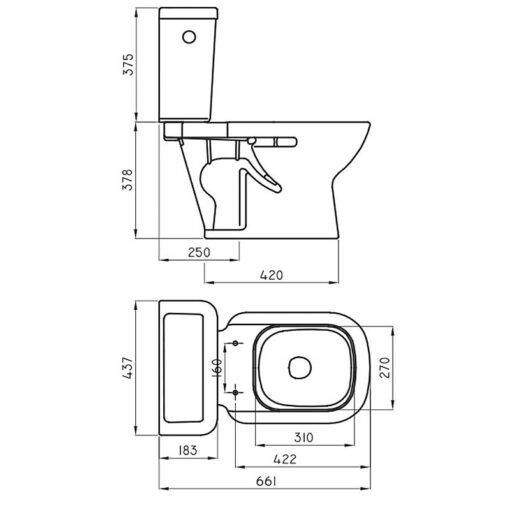 Combo Bari Ferrum Inodoro + Deposito + Bidet + Asiento - Imagen 4
